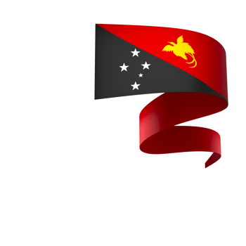 Papua New Guinea flag element design national independence day banner ribbon png