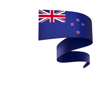 New Zealand flag element design national independence day banner ribbon png