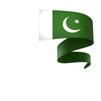 Pakistan flag element design national independence day banner ribbon png