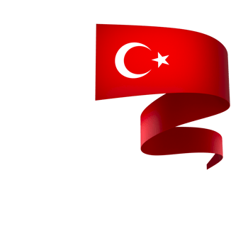 Turkey flag element design national independence day banner ribbon png
