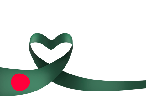 Bangladesh flag element design national independence day banner ribbon png