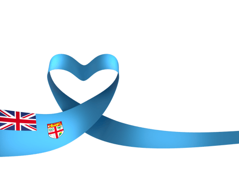 Fiji flag element design national independence day banner ribbon png