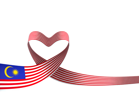 Malaysia flag element design national independence day banner ribbon png