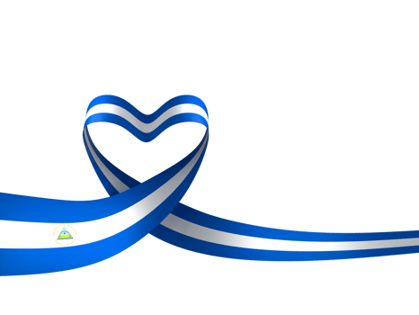 Nicaragua flag element design national independence day banner ribbon png