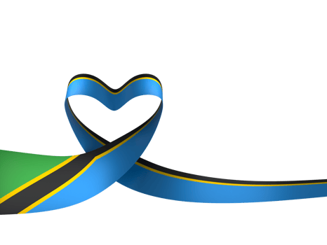 Tanzania flag element design national independence day banner ribbon png