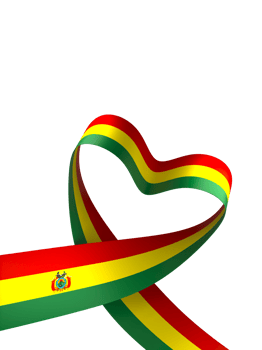 Bolivia flag element design national independence day banner ribbon png