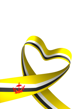 Brunei flag element design national independence day banner ribbon png