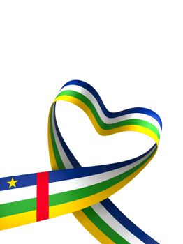 Central African Republic flag element design national independence day banner ribbon png