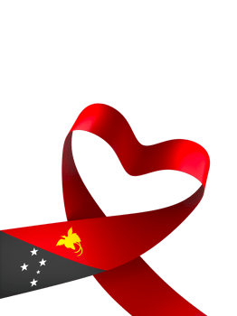 Papua New Guinea flag element design national independence day banner ribbon png