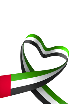 United Arab Emirates flag element design national independence day banner ribbon png