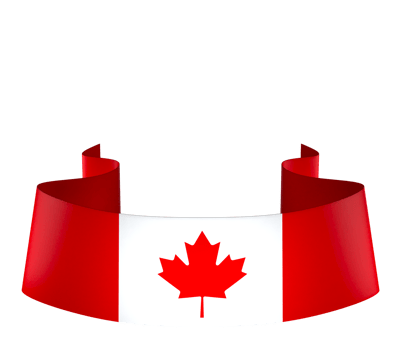 Canada flag element design national independence day banner ribbon png