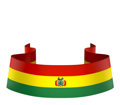 Bolivia flag element design national independence day banner ribbon png