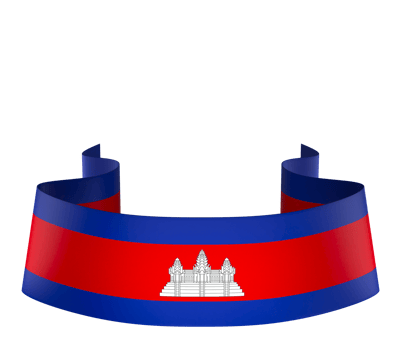 Cambodia flag element design national independence day banner ribbon png