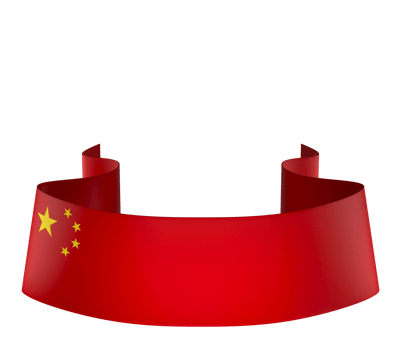 China flag element design national independence day banner ribbon png