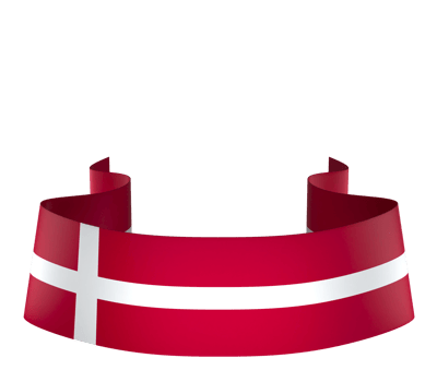 Denmark flag element design national independence day banner ribbon png