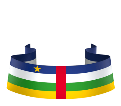 Central African Republic flag element design national independence day banner ribbon png