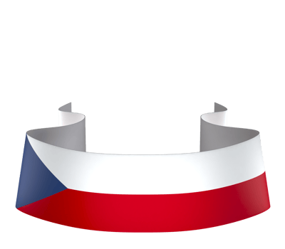 Czech Republic flag element design national independence day banner ribbon png
