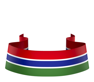 The Gambia flag element design national independence day banner ribbon png