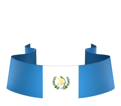 Guatemala flag element design national independence day banner ribbon png
