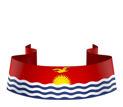 Kiribati flag element design national independence day banner ribbon png