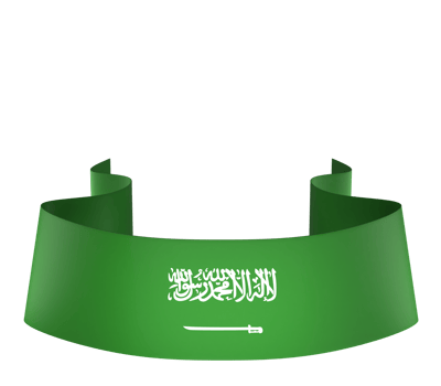 Saudi Arabia flag element design national independence day banner ribbon png