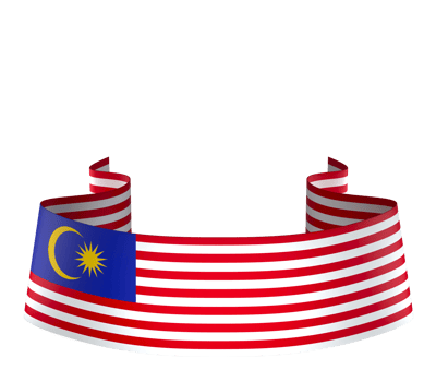 Malaysia flag element design national independence day banner ribbon png
