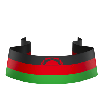 Malawi flag element design national independence day banner ribbon png