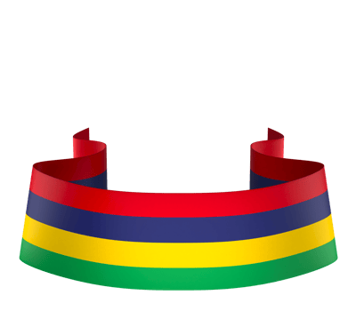 Mauritius flag element design national independence day banner ribbon png