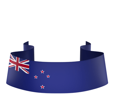 New Zealand flag element design national independence day banner ribbon png