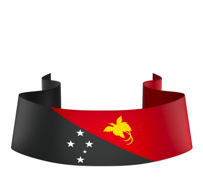 Papua New Guinea flag element design national independence day banner ribbon png