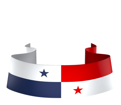 Panama flag element design national independence day banner ribbon png