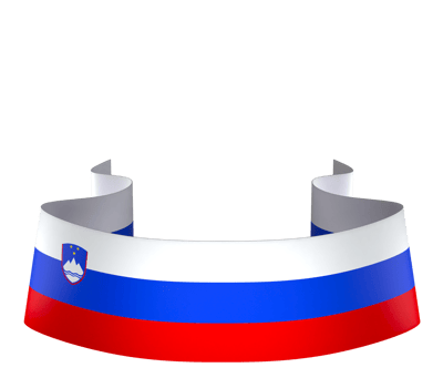 Slovenia flag element design national independence day banner ribbon png
