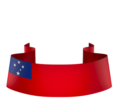 Samoa flag element design national independence day banner ribbon png