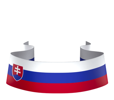 Slovakia flag element design national independence day banner ribbon png