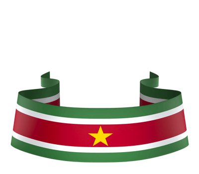 Suriname flag element design national independence day banner ribbon png