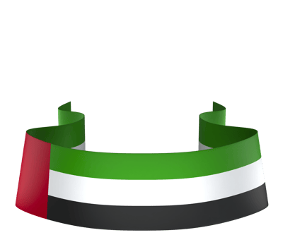 United Arab Emirates flag element design national independence day banner ribbon png