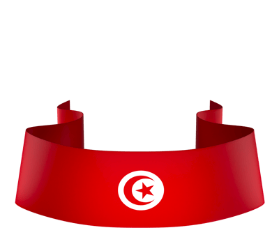 Tunisia flag element design national independence day banner ribbon png