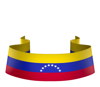 Venezuela flag element design national independence day banner ribbon png