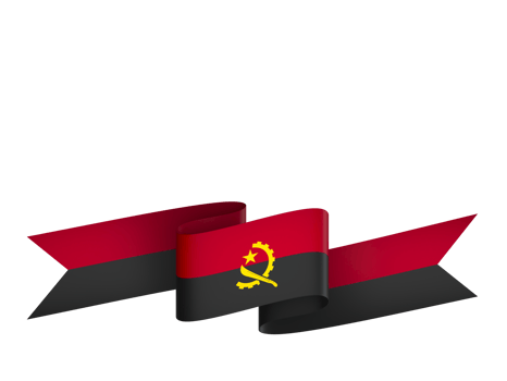 Angola flag element design national independence day banner ribbon png