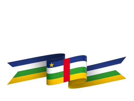 Central African Republic flag element design national independence day banner ribbon png