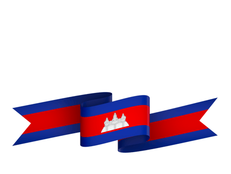Cambodia flag element design national independence day banner ribbon png