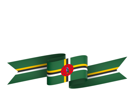 Dominica flag element design national independence day banner ribbon png