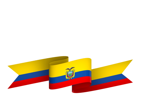 Ecuador flag element design national independence day banner ribbon png