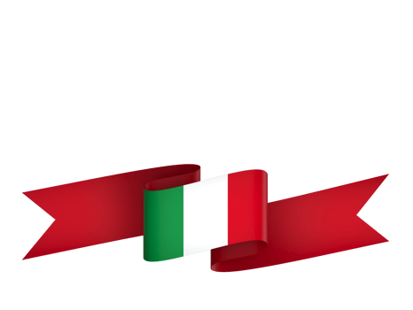 Italy flag element design national independence day banner ribbon png