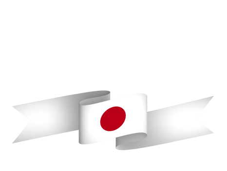 Japan flag element design national independence day banner ribbon png