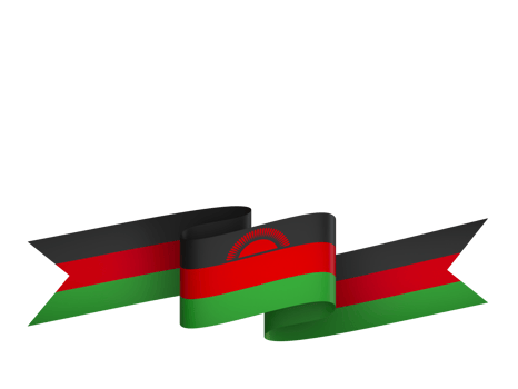 Malawi flag element design national independence day banner ribbon png