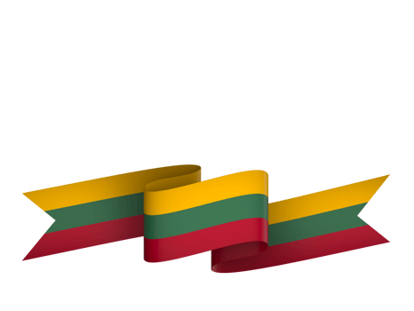 Lithuania flag element design national independence day banner ribbon png