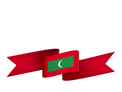 Maldives flag element design national independence day banner ribbon png