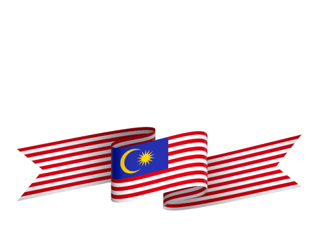 Malaysia flag element design national independence day banner ribbon png