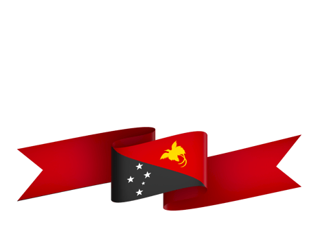 Papua New Guinea flag element design national independence day banner ribbon png